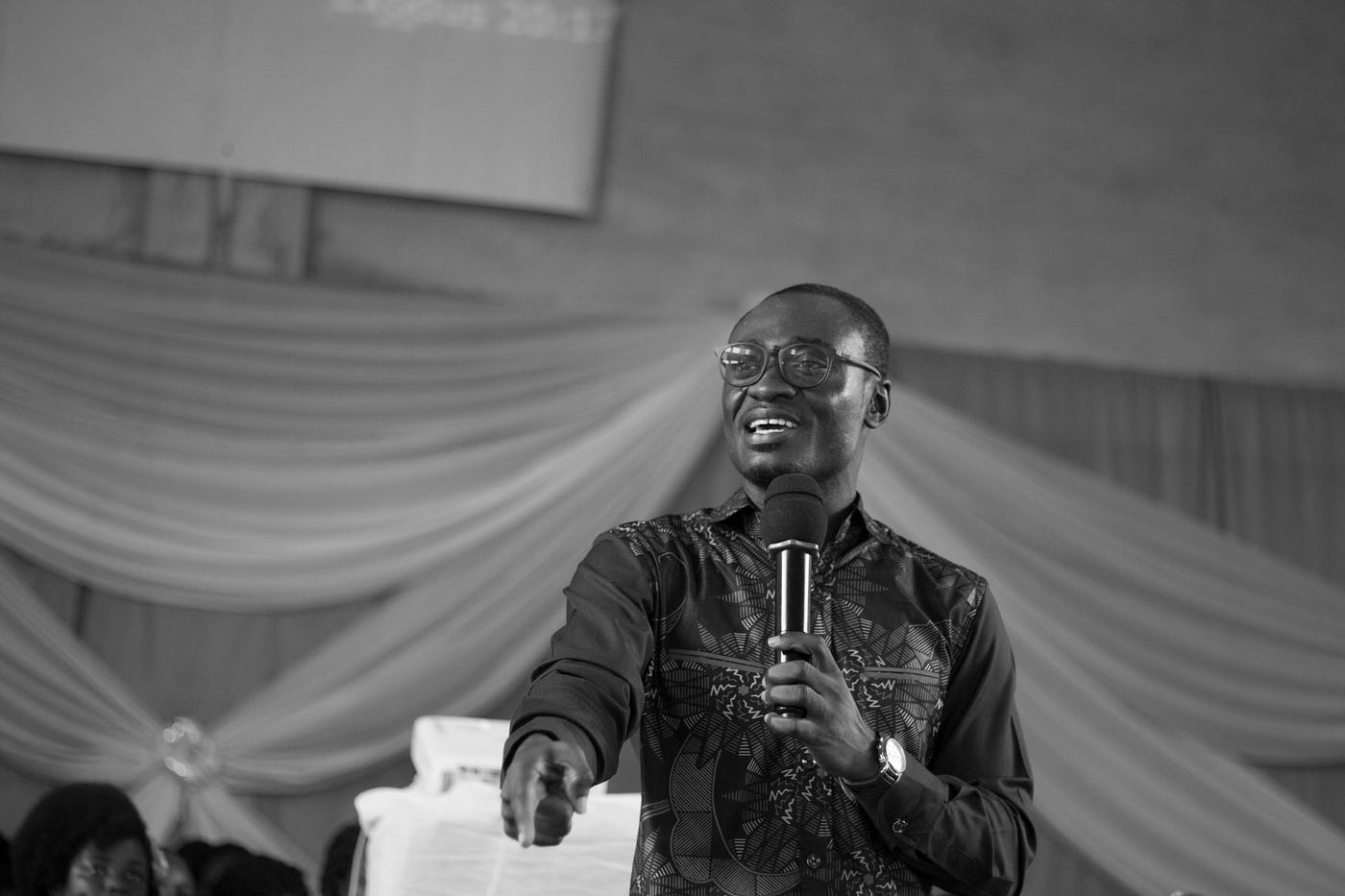 A guy doing public speaking